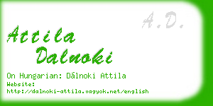 attila dalnoki business card