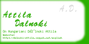 attila dalnoki business card